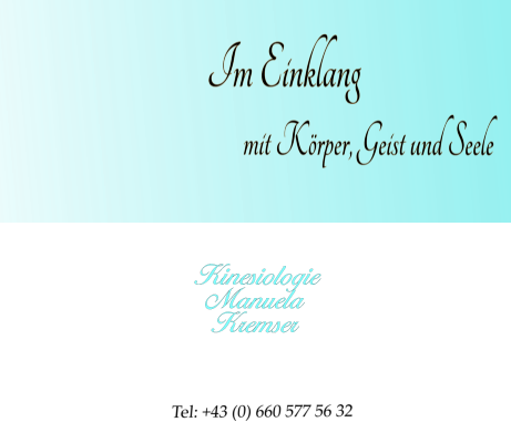 Kinesiologie   Manuela  Kremser